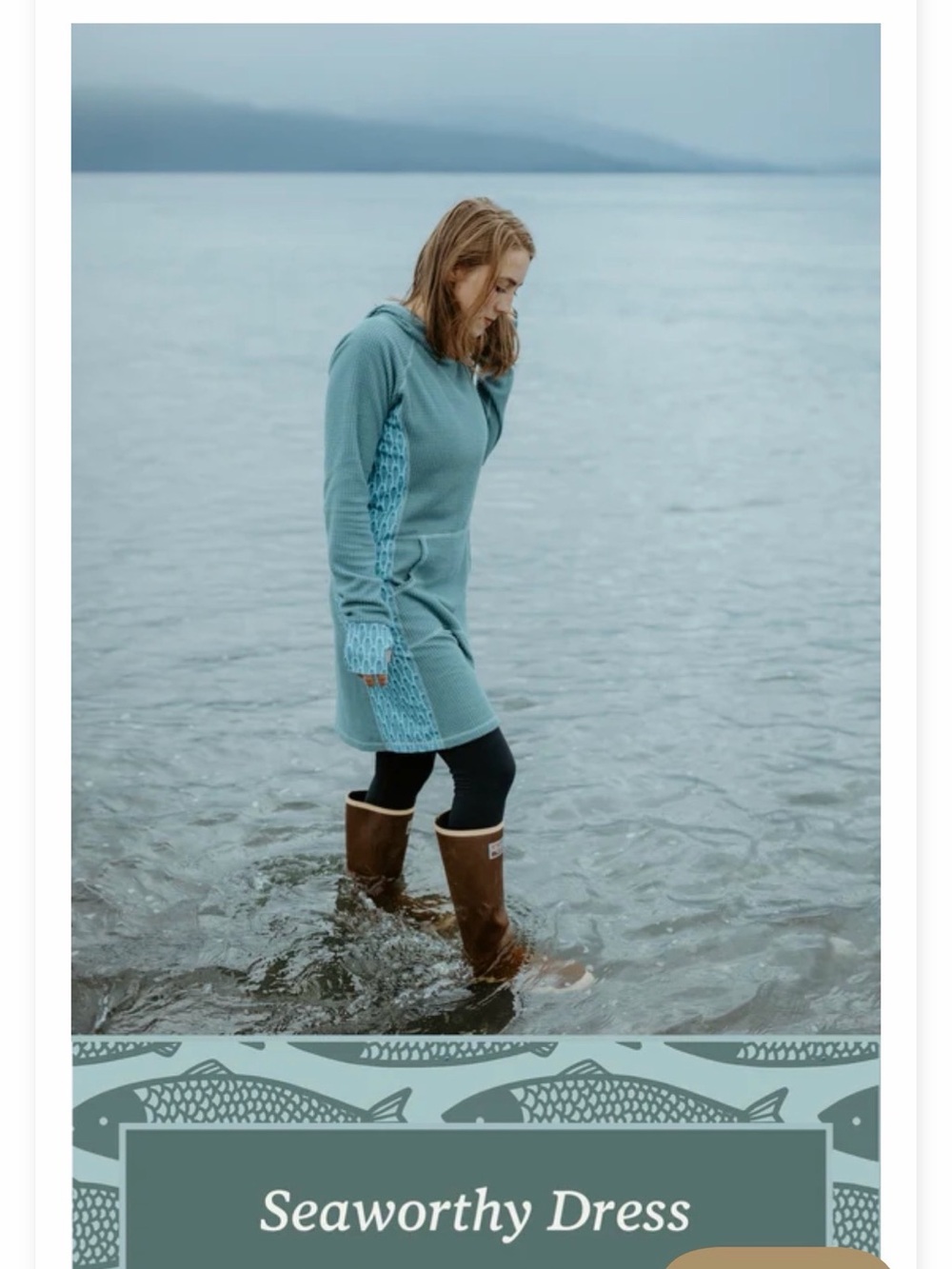 Seaworthy Dress Hoodie in Seafoam Green (Rare!)
